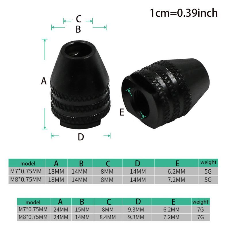 1 Pcs Mini Multi-Functional Multi M7/M8 Fast Panel Booster for Rotary Tool M8X0.75 Quick Change Three-Jaw Drill Chuck
