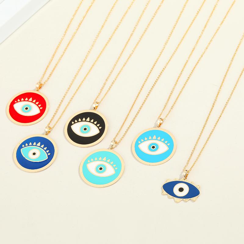 Pendant Necklaces Round Evil Eye Necklace For Women Rainbow Jewelry Enamel Fatima Hand Multicolor Mirco Crystal, Silver
Pendant Necklaces Round Evil Eye Necklace For Women Rainbow Jewelry Enamel Fatima Hand Multicolor Mirco Crystal, Silver
