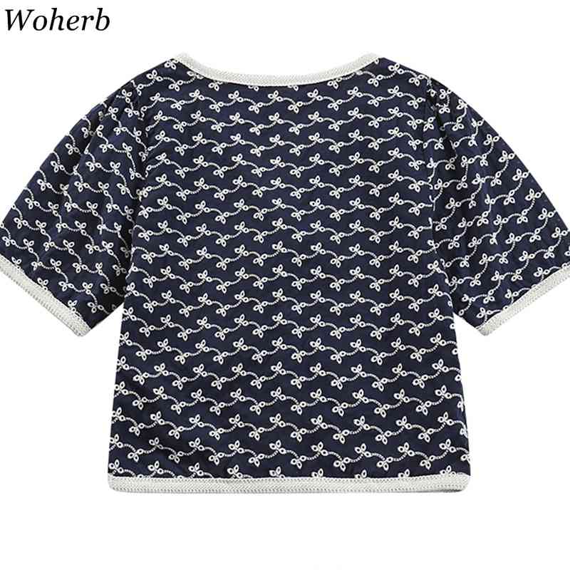 Korean Cardigan Women Summer Loose Puff Sleeve Knitted Cropped V-neck Coat Slim Fit Outer Temperament Tops 4i464 210519