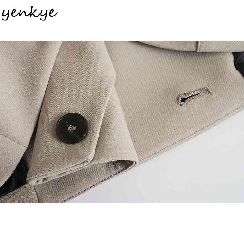 Fashion Women Solid Cropped Blazer Mujer Long Sleeve Notched Collar Office Elegant Suit Jacket Plus Size Short Tops 210430