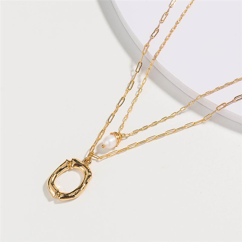 Pendant Necklaces 2021 Gold Alloy Letter Long Chain Necklace Natural Freshwater Pearl Lady 2-Multi-layer Jewelry
Pendant Necklaces 2021 Gold Alloy Letter Long Chain Necklace Natural Freshwater Pearl Lady 2-Multi-layer Jewelry