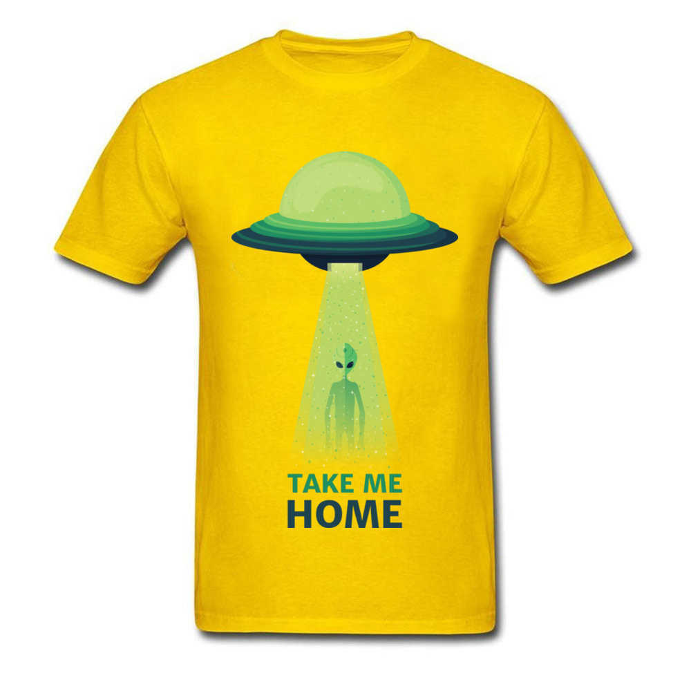 UFO Alien Tee Shirts Men Take Me Home Hipster Big Size Mens T-Shirt Cotton Interesting Funny T Adult Clothing Shirt 210629