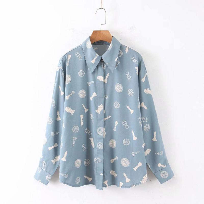 Women's Blouses & Shirts Fashion Women Vintage Printing Casual Slim Blouse Office Ladies Turn Down Collar Long Sleeve Chic Chemise Tops LS62, As pic ls6271xqb
Women's Blouses & Shirts Fashion Women Vintage Printing Casual Slim Blouse Office Ladies Turn Down Collar Long Sleeve Chic Chemise Tops LS62, As pic ls6271xqb