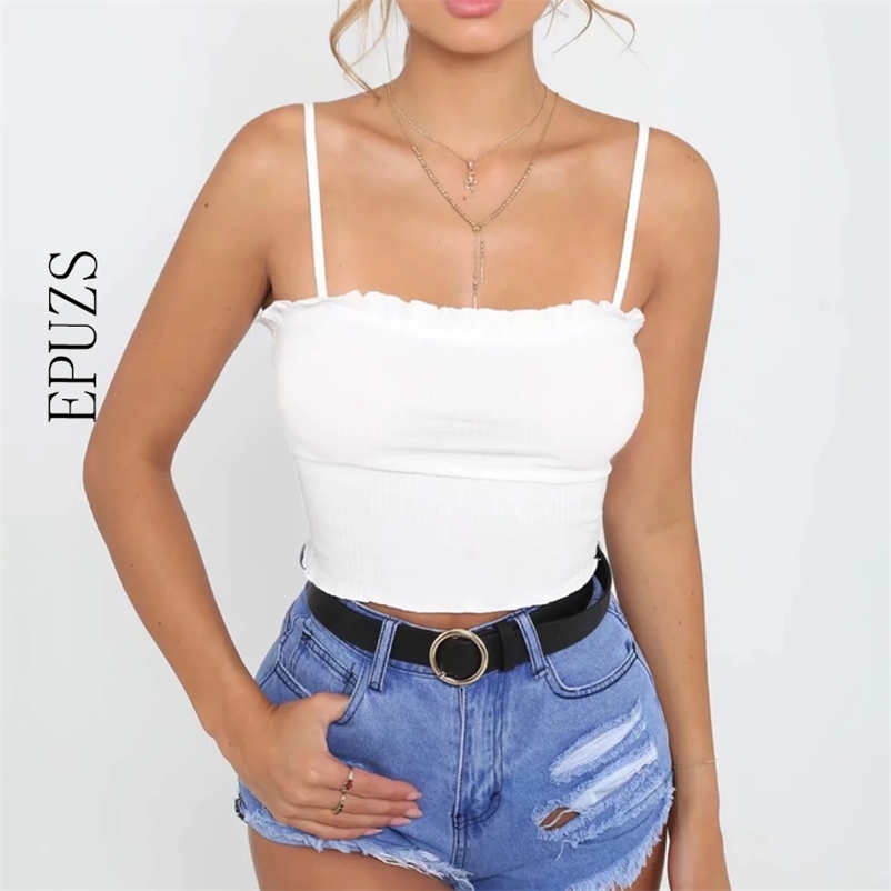 Summer yellow black white off shoulder crop top women shirts workout backless spaghetti strap cami streetwear 210521
Summer yellow black white off shoulder crop top women shirts workout backless spaghetti strap cami streetwear 210521