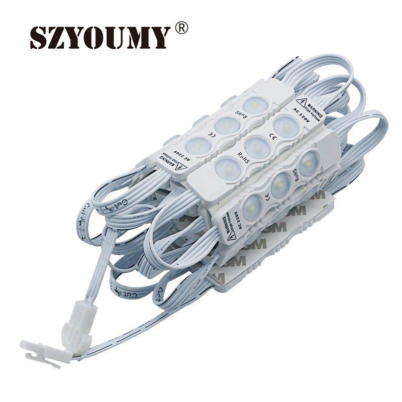 220V LED Module SMD 2835 3LEDs 6 LEDS Injection Lens IP66 Waterproof For Advertisement Lighting Sign Box Showcase Modules
220V LED Module SMD 2835 3LEDs 6 LEDS Injection Lens IP66 Waterproof For Advertisement Lighting Sign Box Showcase Modules