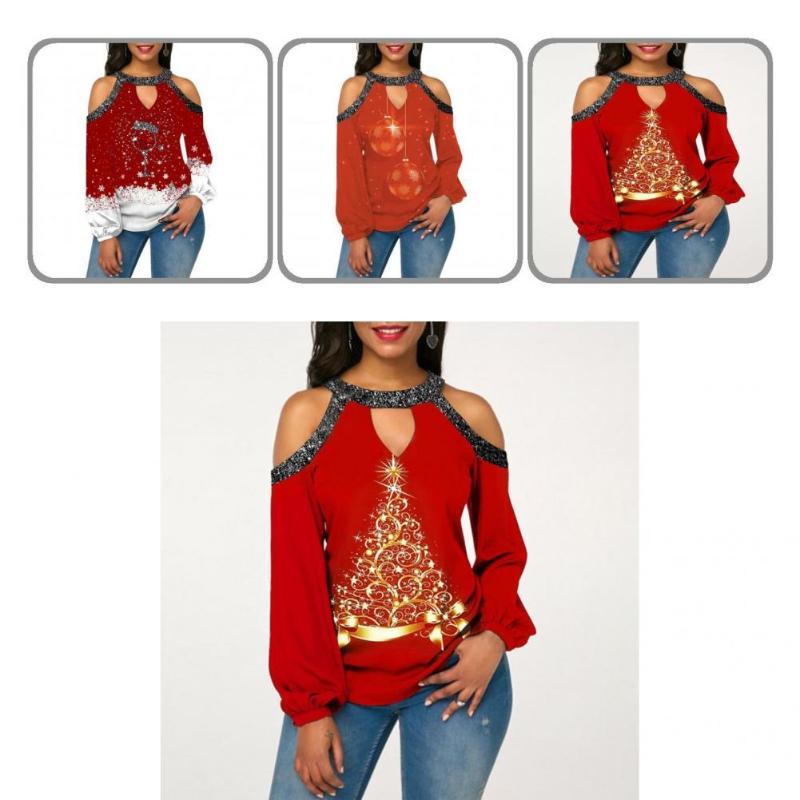 Women's Blouses & Shirts Lightweight Fashion Double Balls Print Xmas Blouse Skin-friendly Shiny
Women's Blouses & Shirts Lightweight Fashion Double Balls Print Xmas Blouse Skin-friendly Shiny