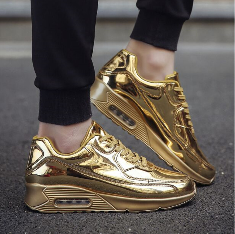 Mannen Schoenen Sneakers Gold Sliver Ademende Man Casual Schoenen Comfortabele Heldere Platte Schoen
Mannen Schoenen Sneakers Gold Sliver Ademende Man Casual Schoenen Comfortabele Heldere Platte Schoen
