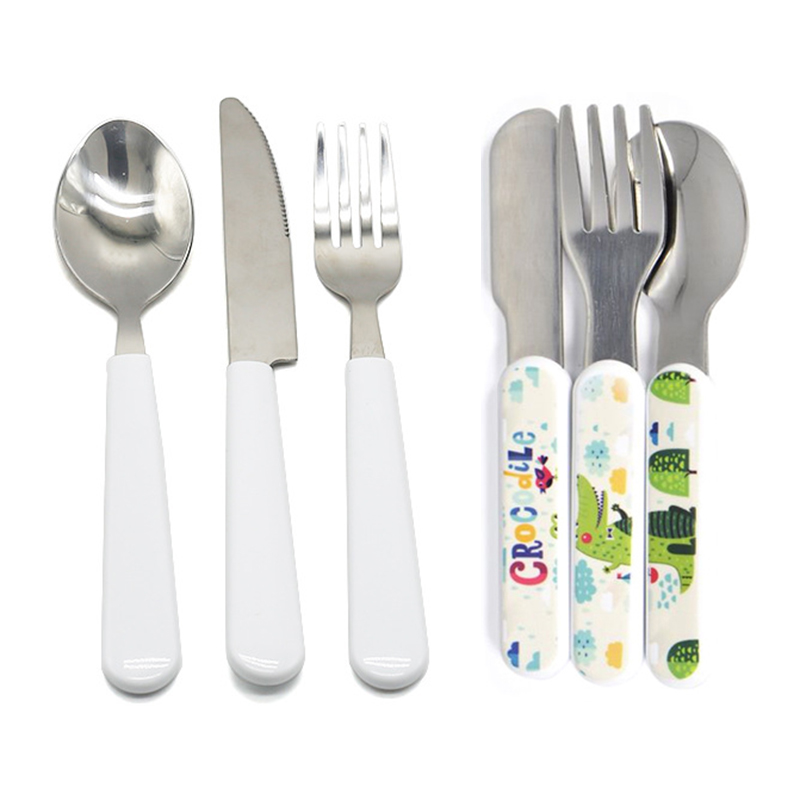 Sublimation Blank Cutlery Sets Adult And Child Heat Transfer Spoon Forks Knives Western DIY Tableware Set Christmas Gifts от DHgate WW