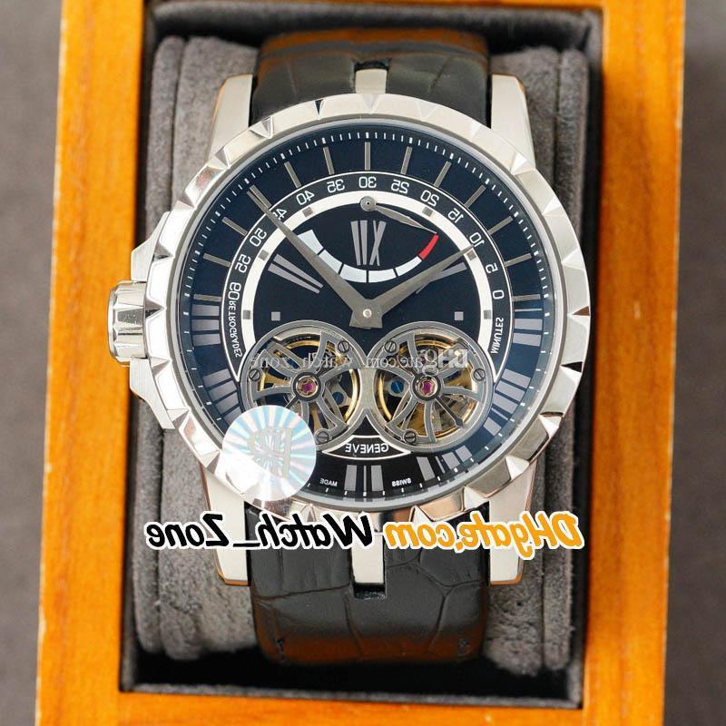 New Excalibur 46mm RDDBEX0250 Automatic Mens Watch Double Tourbillon Black Dial Steel Case Power Reserve Leather Strap Sport Watches, Extra strap
New Excalibur 46mm RDDBEX0250 Automatic Mens Watch Double Tourbillon Black Dial Steel Case Power Reserve Leather Strap Sport Watches, Extra strap