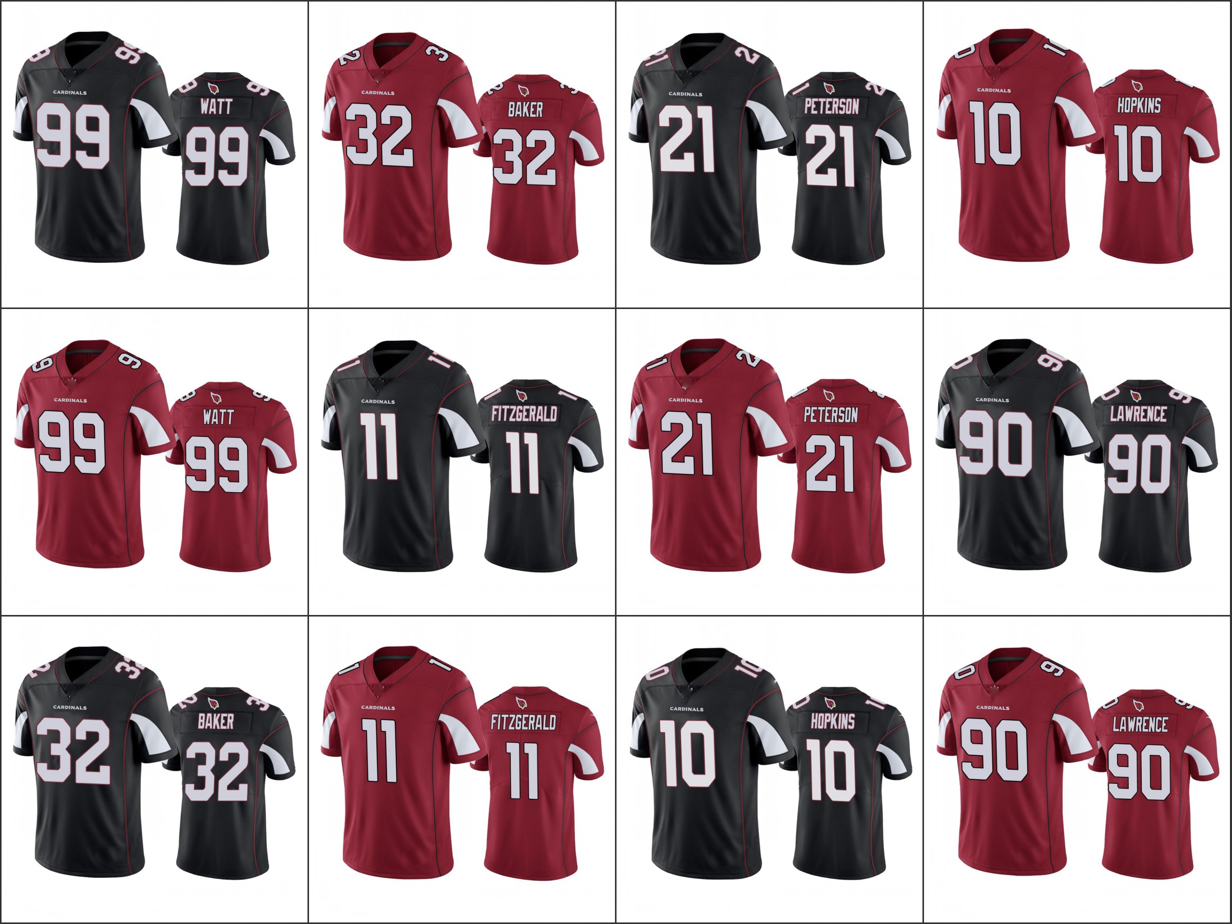 ArizonaCardinalsMen #99 J.J. Watt 10 DeAndre Hopkins 32 Budda Baker 11 Larry Fitzgerald 21 Patrick Peterson Women Youth Vapor Li, Black
ArizonaCardinalsMen #99 J.J. Watt 10 DeAndre Hopkins 32 Budda Baker 11 Larry Fitzgerald 21 Patrick Peterson Women Youth Vapor Li, Black