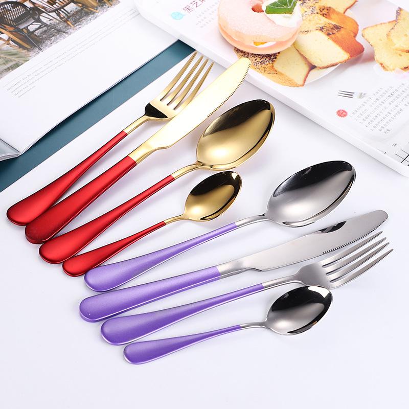 Dinnerware Sets 4Pcs Nordic Cutlery Set Stainless Steel Western Table Knife Fork Tableware For Camping Dessert Tea Spoon Kitchen
Dinnerware Sets 4Pcs Nordic Cutlery Set Stainless Steel Western Table Knife Fork Tableware For Camping Dessert Tea Spoon Kitchen