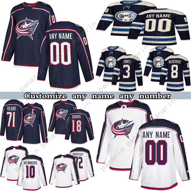 Custom Columbus Blue jackets hockey jerseys 13 Cam Atkinson 29 Patrik laine 8 Zachary Werenski 71 Nick Foligno any number and name, Deep blue
Custom Columbus Blue jackets hockey jerseys 13 Cam Atkinson 29 Patrik laine 8 Zachary Werenski 71 Nick Foligno any number and name, Deep blue