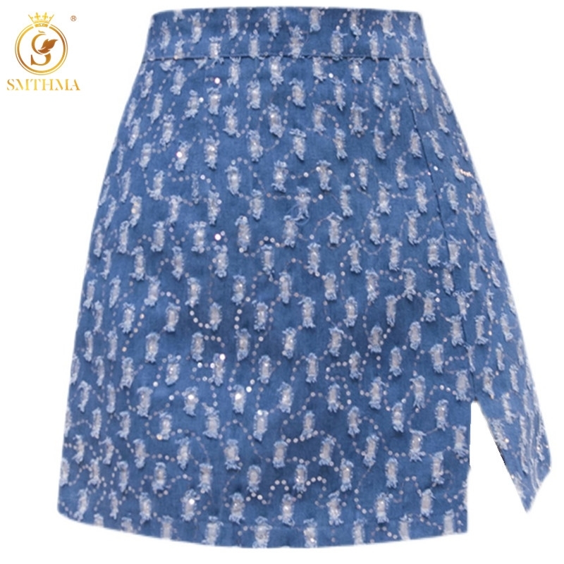 Women's Denim Skirt Female Fashion Sequined Hole A-Line High Waist Casual Jupe 210520, Photo color
Women's Denim Skirt Female Fashion Sequined Hole A-Line High Waist Casual Jupe 210520, Photo color