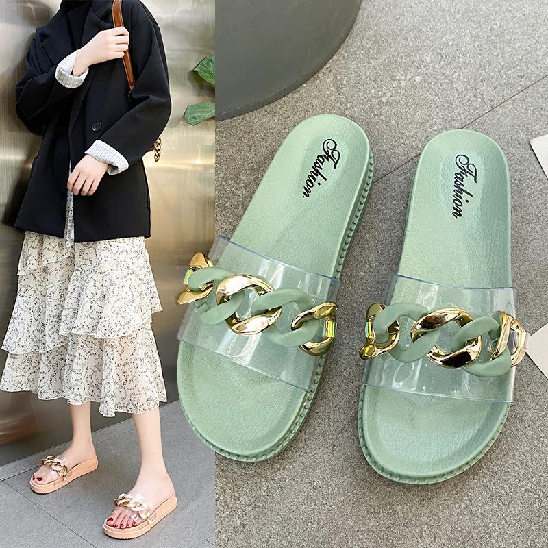 Slippers Women Summer Luxury Indoor With Chain Flip Flops Beach Ladies Sandals Flat 2021 Female Shoes, Black
Slippers Women Summer Luxury Indoor With Chain Flip Flops Beach Ladies Sandals Flat 2021 Female Shoes, Black