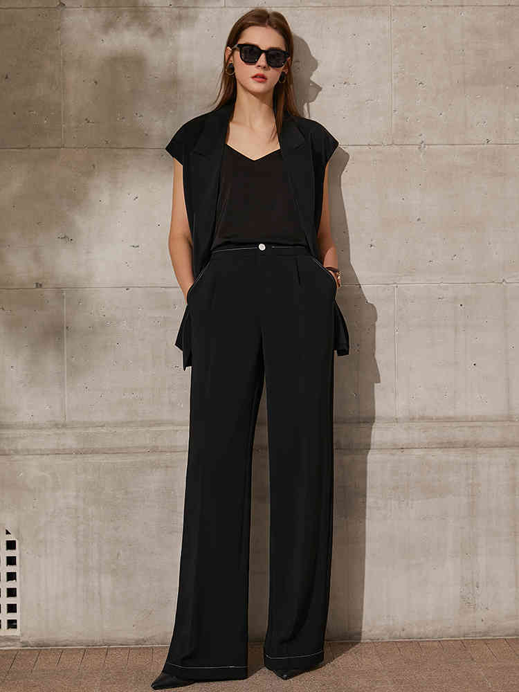 women's pants & capris calça minimalista feminina, casual primavera verão da moda cintura alta solta 12140033 t417, Black;white
women's pants & capris calça minimalista feminina, casual primavera verão da moda cintura alta solta 12140033 t417, Black;white