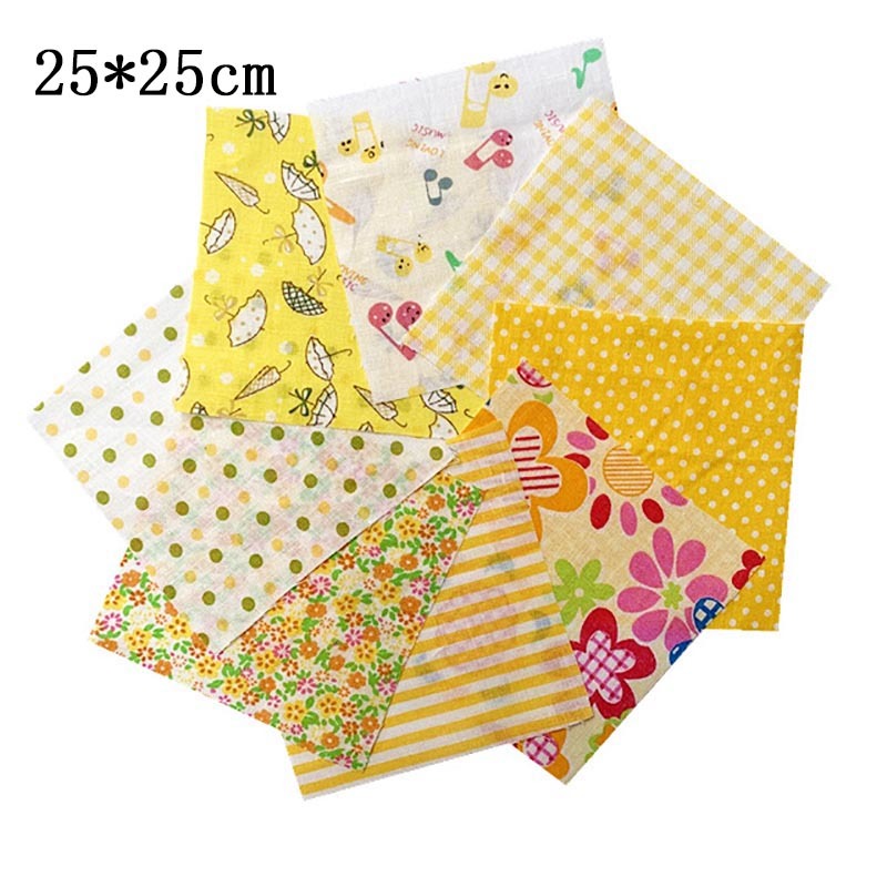 8 Sheets Cotton Star Pattern Patchwork Sewing DIY Handmade 25*25CM Home Supplies Patchwork Sewing Cloth Material