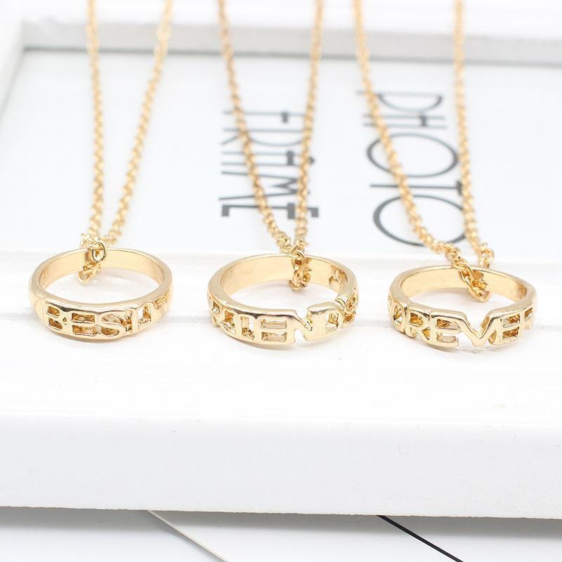 Chains Women's Neckchain Letter Jewelry Ring Couple Pendants Hollow Circular Necklace Originality Alloy Hollowed Out Sets Chain
Chains Women's Neckchain Letter Jewelry Ring Couple Pendants Hollow Circular Necklace Originality Alloy Hollowed Out Sets Chain