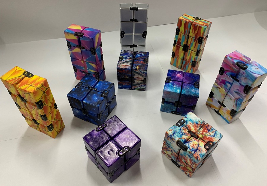party Color second-generation unlimited starry sky decompression Cube relieve anxiety pocket fingertip flip and fold finger toy
