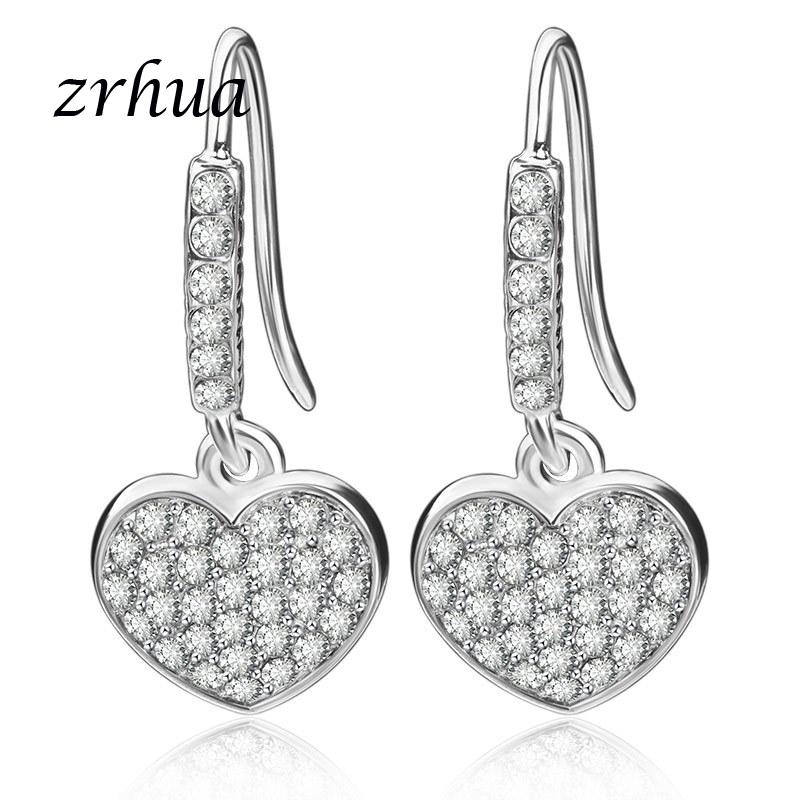 Dangle & Chandelier Charm Crystal Love Heart Earrings For Women Elegant Full Zircon Drop Earring Luxury Brincos Ladies Ear Jewelry Wholesale
Dangle & Chandelier Charm Crystal Love Heart Earrings For Women Elegant Full Zircon Drop Earring Luxury Brincos Ladies Ear Jewelry Wholesale