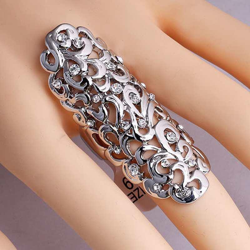 Wedding Rings Women Fashion Jewelry Unisex Silver Gothic Punk Joint Armor Knuckle Long Double Full Finger Ring
Wedding Rings Women Fashion Jewelry Unisex Silver Gothic Punk Joint Armor Knuckle Long Double Full Finger Ring