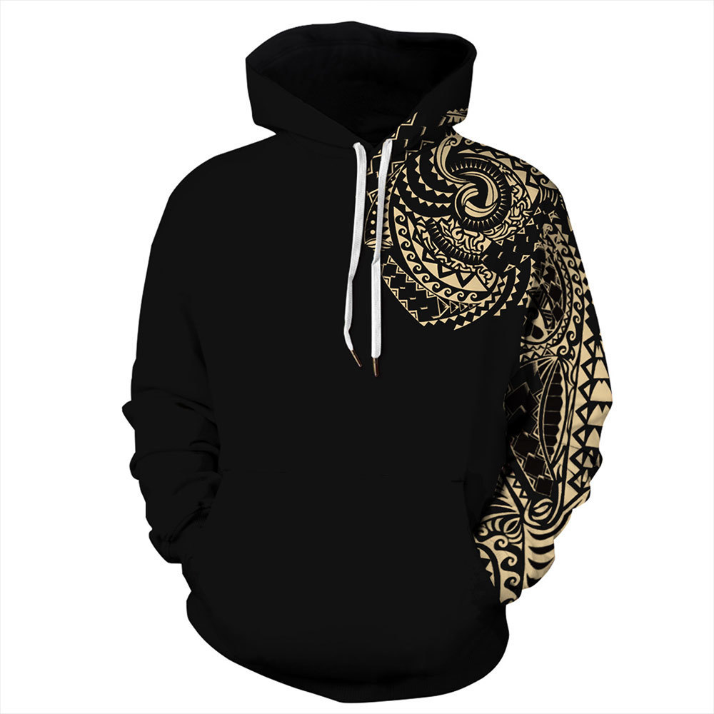 Women Autumn Long Sleeve 3D Print Hoodies Casual Geometric Loose Hooded Sweatshirts Plus Size 3XL Pullover 210428