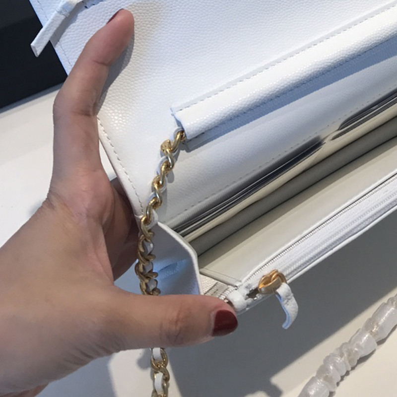 Women mini Bags Wallet On Chain White lambskin WOC Credit Card Holder money clip coin purses shoulder crossbody top quality handbag fashion bag
Women mini Bags Wallet On Chain White lambskin WOC Credit Card Holder money clip coin purses shoulder crossbody top quality handbag fashion bag