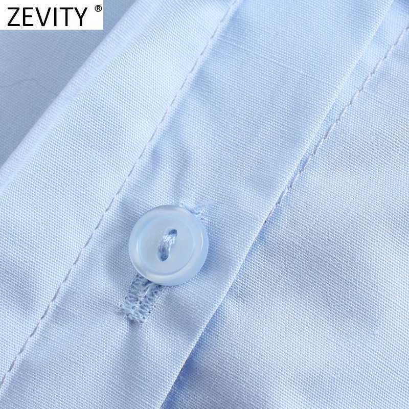 Zevity Women Sweet Solid Color Pleats Poplin Mini Dress Chic Lantern Sleeve Casual Vestidos Female Leisure A Line Dresses DS8296 210603