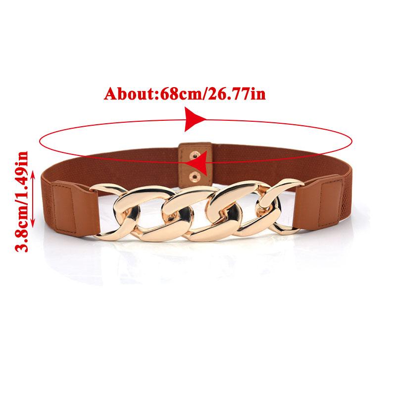 Belts Women Retro Waistbands Wide Waist Belt Elastic Cummerbunds Gold Color Chain Ladies Dress Solid Seal, Blue
Belts Women Retro Waistbands Wide Waist Belt Elastic Cummerbunds Gold Color Chain Ladies Dress Solid Seal, Blue