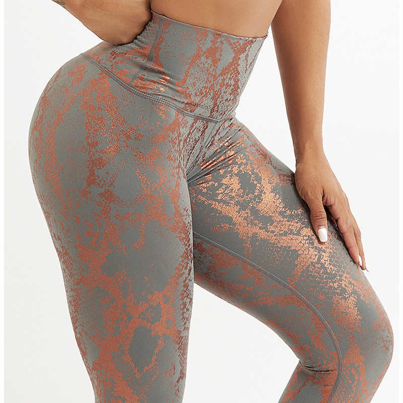 ATHVOTAR Sexy Snake Skin Leggings Women Fitness Seamless Leggins Push Up Women Sports Quick Drying High Waist Gym Clothing 210820