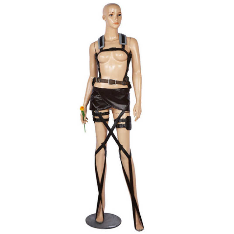 Anime Attack on Titan Levi Ackerman Cosplay Costume Set Wig Jacket Cloak Leather Harness Belt Apron Skirt Scouting Legion Cape Y0913