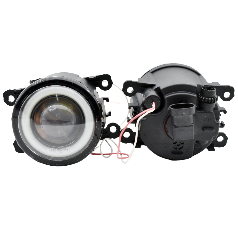 fog light with for Subaru Forester 2013-2018 2 pcs Front Bumper Lamp Styling Angel Eye LED Lens 12v H11
