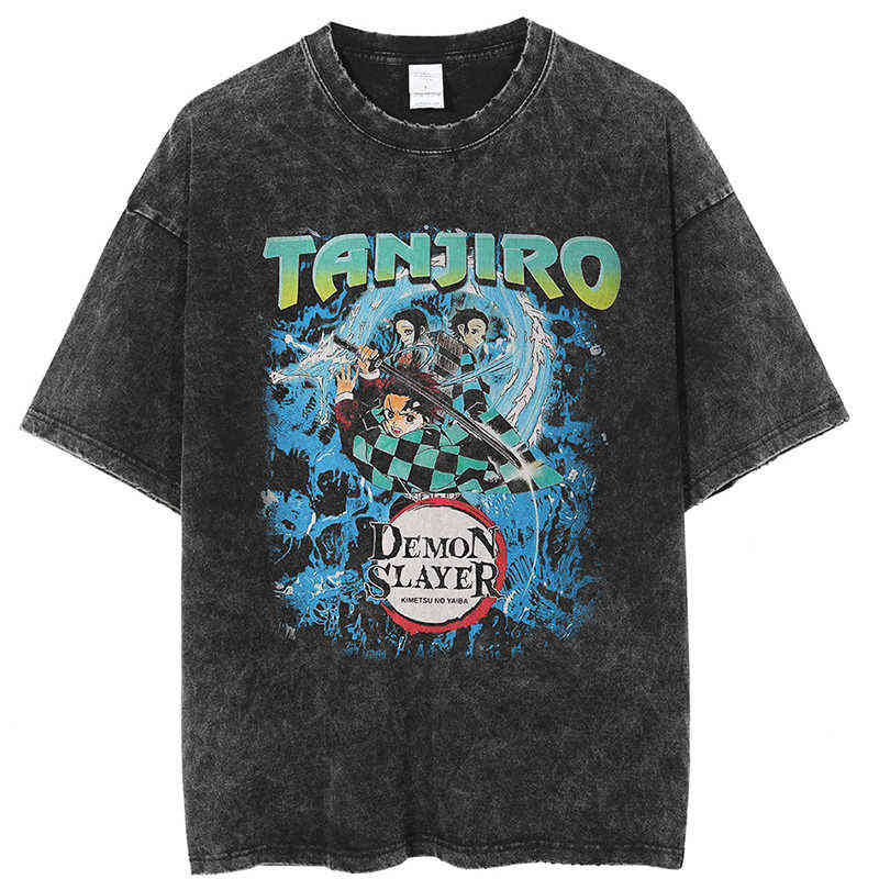 Harajuku Anime Demon Slayer T Shirt Men Vintage Washed Oversized Graphic T Shirt for Men Hip Hop Streetwear 100% Cotton T-shirts G1229, Black
Harajuku Anime Demon Slayer T Shirt Men Vintage Washed Oversized Graphic T Shirt for Men Hip Hop Streetwear 100% Cotton T-shirts G1229, Black