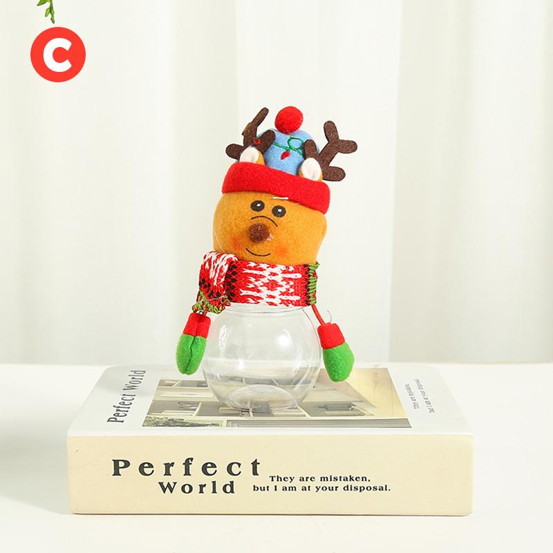 Plastic Candy Jar Christmas Theme Small Gift Bags Christmas Candy Box Crafts Home Party Decorations Wholesale