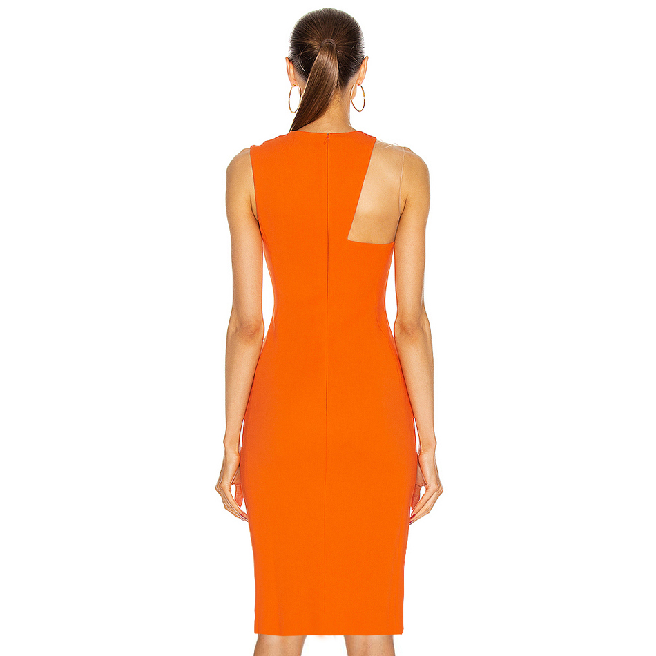 Summer Women Tank Lace Midi Bandage Dress Sexy O Neck Sleeveless Black Celebrity Evening Runway Club Party 210423