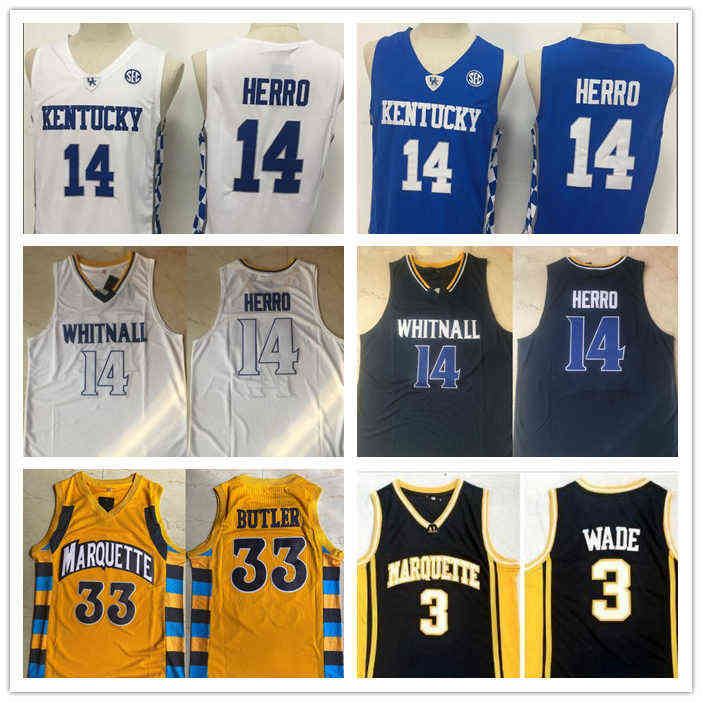 NCAA Kentucky Wildcats Tyler Herro 14 College jerseys shirts Whitnallstitched MARQUETTE Jimmy Marquette Golden Eagles WADE Butler
NCAA Kentucky Wildcats Tyler Herro 14 College jerseys shirts Whitnallstitched MARQUETTE Jimmy Marquette Golden Eagles WADE Butler