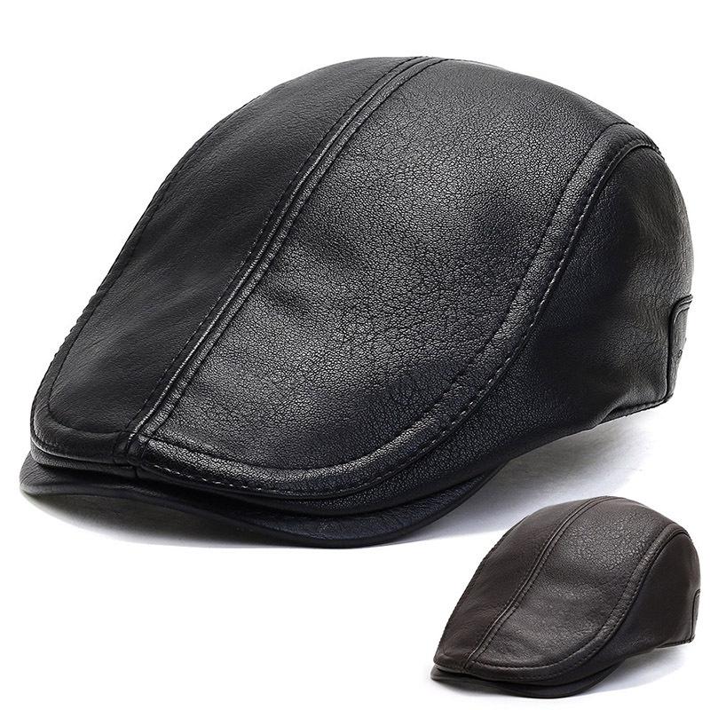 Berets Leather Ivy Caps Sboy Hat Beret Men Adjustable PU Cap Fishing Flat Golf Driving, Black
Berets Leather Ivy Caps Sboy Hat Beret Men Adjustable PU Cap Fishing Flat Golf Driving, Black