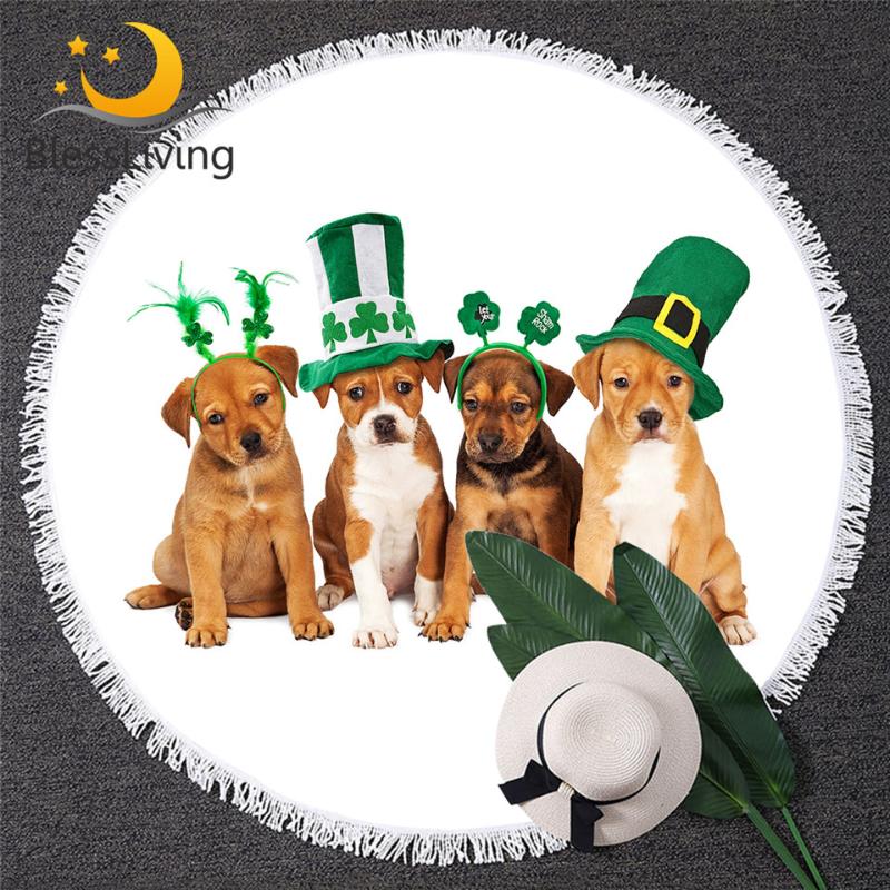 BlessLiving Dog Microfiber Towel 3D Print St. Patrick's Day Beach Green Hat Playa Toalla Lucky Shamrocks Mat 150cm
BlessLiving Dog Microfiber Towel 3D Print St. Patrick's Day Beach Green Hat Playa Toalla Lucky Shamrocks Mat 150cm