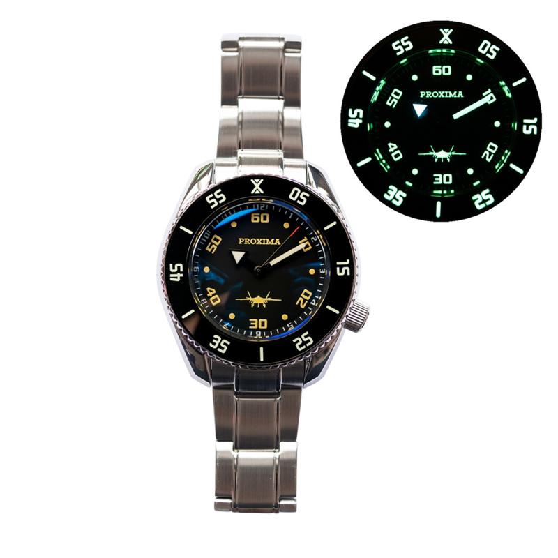 Wristwatches Proxima Mens Diver Watches Men Automatic Mechanical Wristwatch 300M Waterproof C3 Luminous Sapphire Ceramic Bezel NH35, Nh35 silver rubber
Wristwatches Proxima Mens Diver Watches Men Automatic Mechanical Wristwatch 300M Waterproof C3 Luminous Sapphire Ceramic Bezel NH35, Nh35 silver rubber