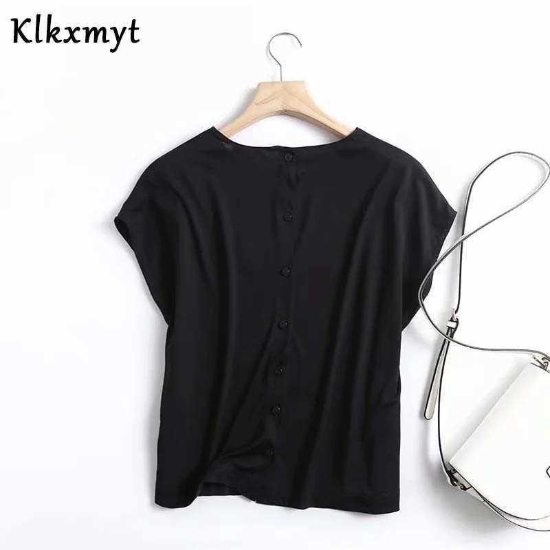 Klkxmyt England Style Simple Solid V-neck Cotton Basic Harajuku Tshirt Summer T Shirt Women Camisetas Verano Mujer Tops 210527
