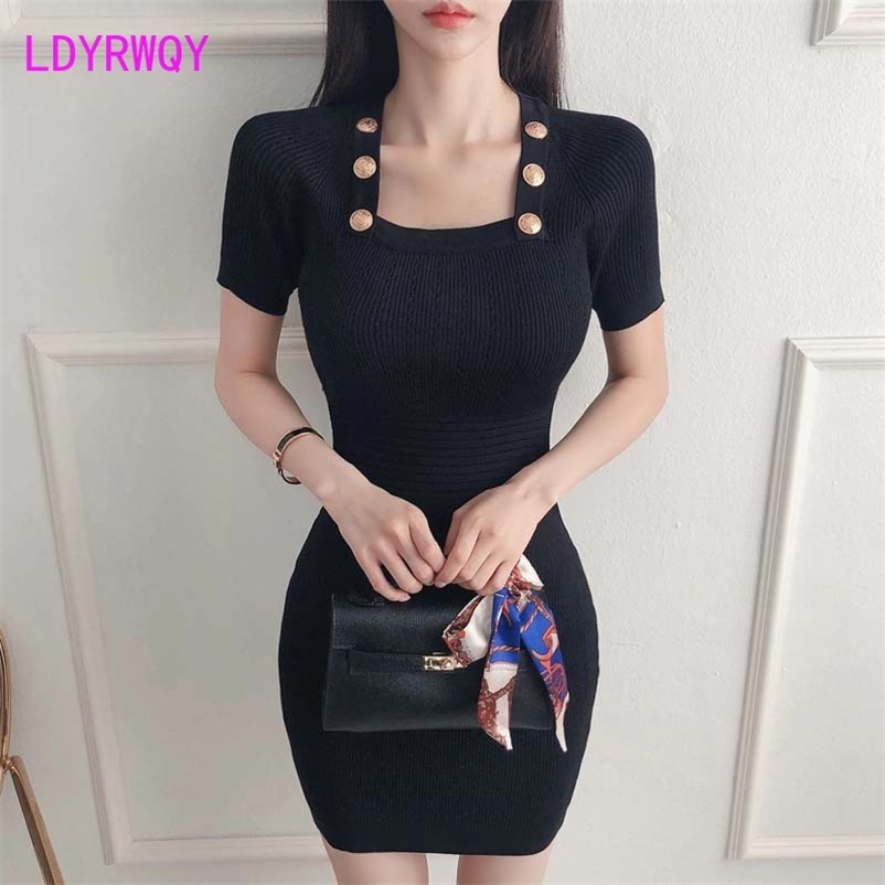 LDYRWQY style temperament slim knit square neck zipper bag hip fashion bottoming dress Polyester 210603, White
LDYRWQY style temperament slim knit square neck zipper bag hip fashion bottoming dress Polyester 210603, White