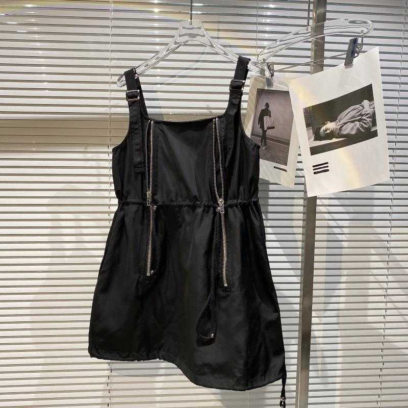 DEAT Women Strap Drawstring Personality Zipper Dress Sleeveless Arrivals Lady Sexy Fashion Spring Summer 11D511 210709, Black
DEAT Women Strap Drawstring Personality Zipper Dress Sleeveless Arrivals Lady Sexy Fashion Spring Summer 11D511 210709, Black
