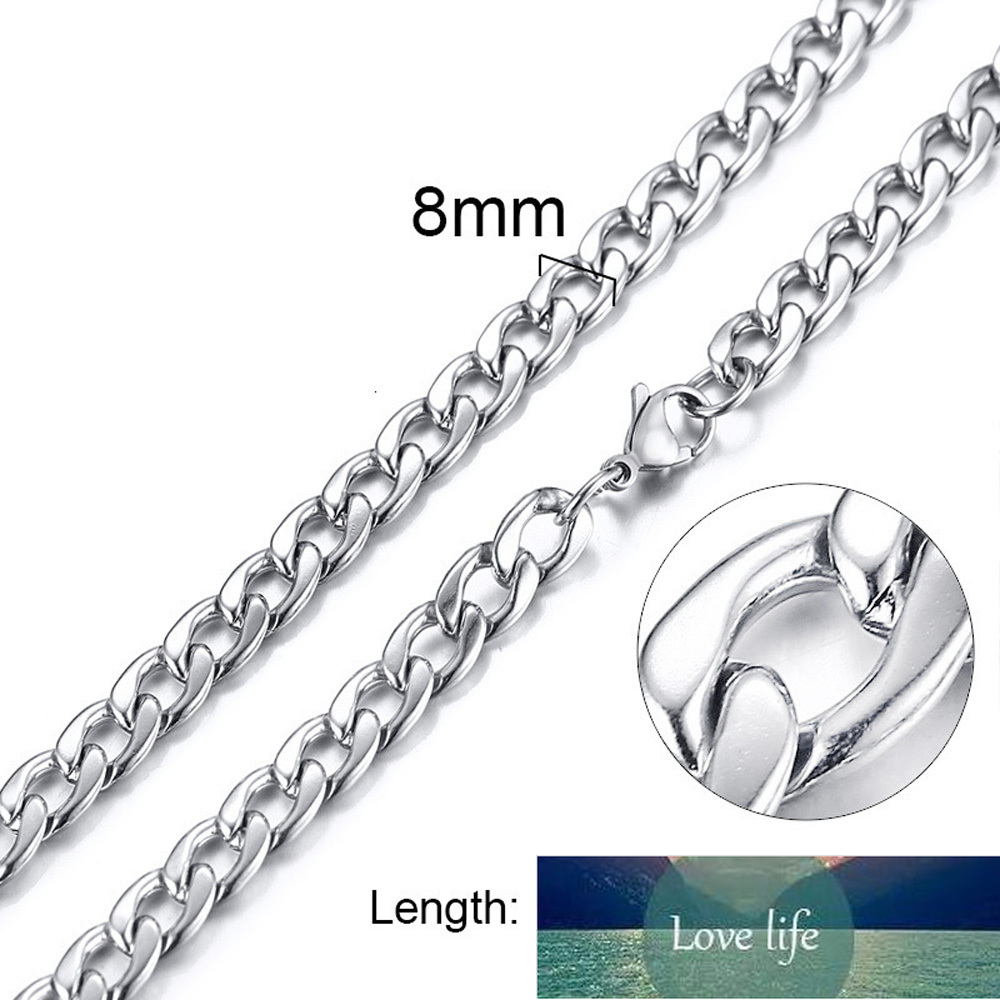 New Solid Necklace Figaro Chains Link Jewelry Men Choker Stainless Steel Male Female Accessories Fashion Design Drop Shipping Factory price expert des