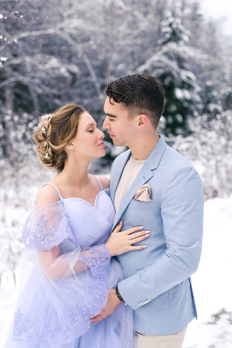 Light Purple Tulle Sleepwear Maternity Dresses Long Sleeve Off Shoulder Lace Appliques Custom Made Robes For Photography