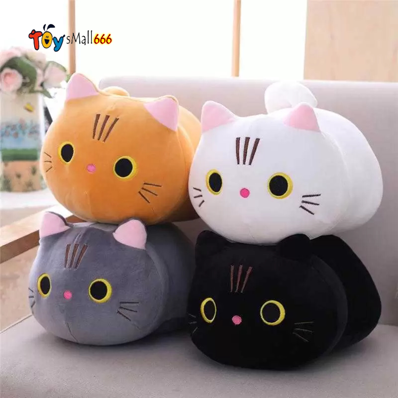 

cute soft cat plush pillow cushion kawaii cat soft plush toys kids children gift  30cm 50cm FY7773, White