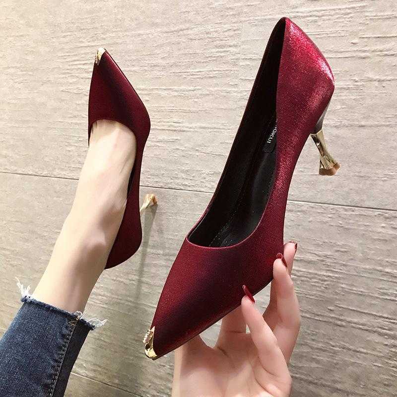 Dress Shoes 2021 Mercari Spring And Autumn High Heels Women's Fashion Shallow Mouth Metal Pointed Stiletto Red Single, As picture
Dress Shoes 2021 Mercari Spring And Autumn High Heels Women's Fashion Shallow Mouth Metal Pointed Stiletto Red Single, As picture