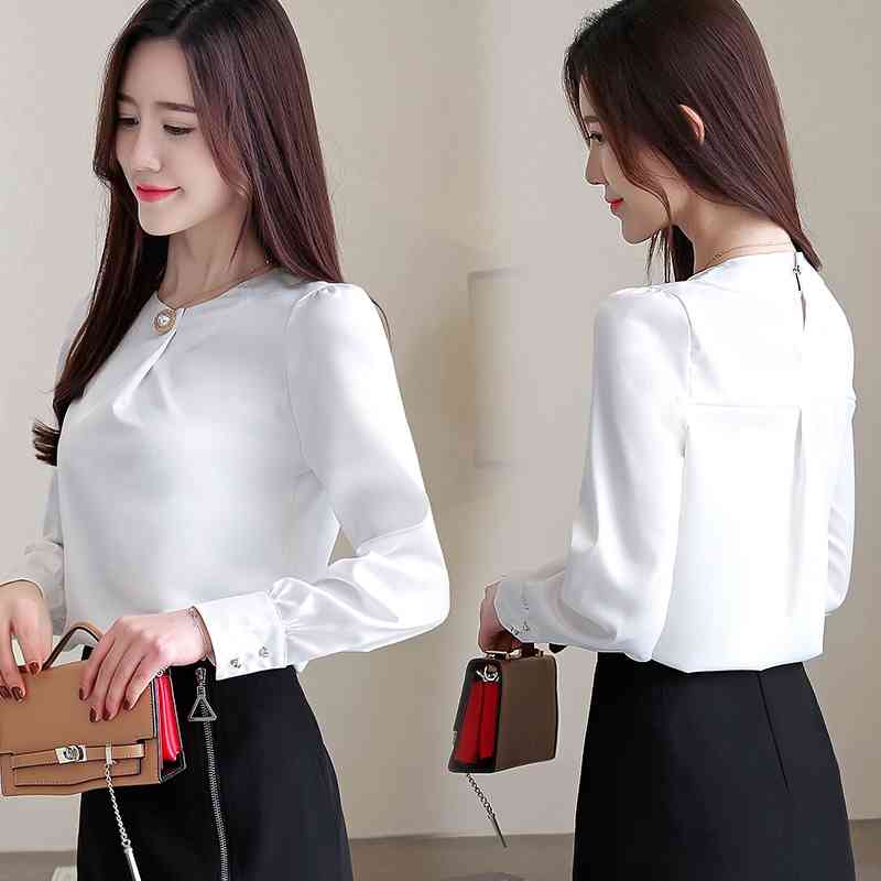 fashion womens tops and blouses chiffon shirt long sleeve shirts female office blusas 1875 50 210506