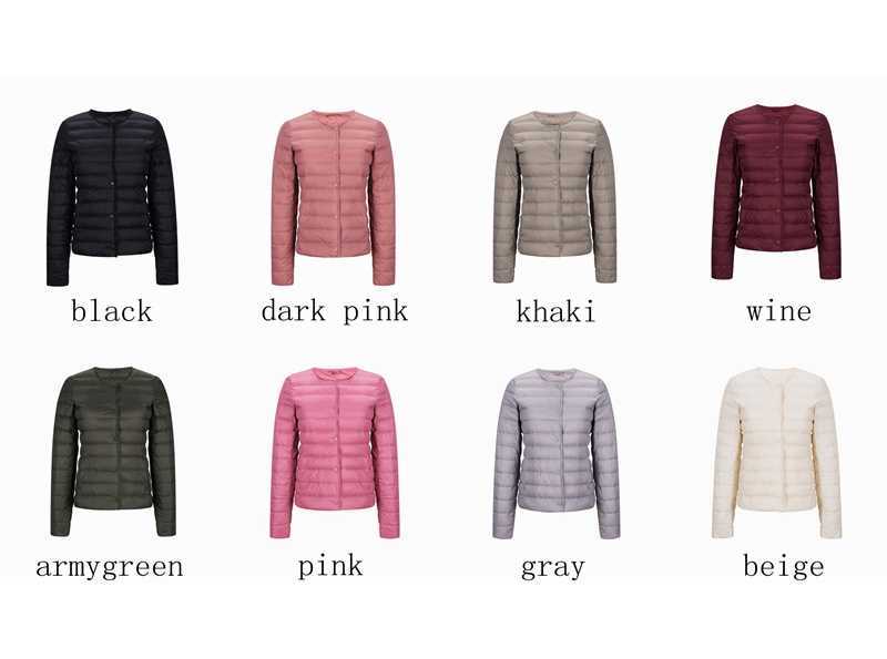 Bang Matt Fabric Light Jacket Female Ultra Light Down Jacket Women Slim Windbreaker Without Collar Lightweight Warm Coat 210819