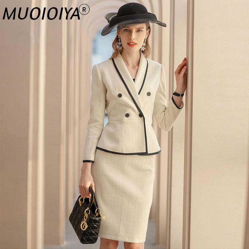 Two Piece Dress 2021 Blazer Pencil Skirt Suits Women 2 Set Elegant High Quality Luxury Designer Office Ladies Formal Business Work Clothes, Beige
Two Piece Dress 2021 Blazer Pencil Skirt Suits Women 2 Set Elegant High Quality Luxury Designer Office Ladies Formal Business Work Clothes, Beige