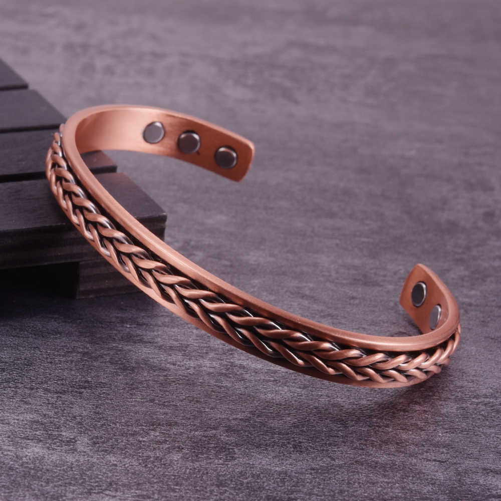 Twisted Pure Copper Bracelets Braid Health Energy Magnetic Bracelet Benefits Men Adjustable Cuff Bracelets Anthritis Pain Relief Q0717 
Twisted Pure Copper Bracelets Braid Health Energy Magnetic Bracelet Benefits Men Adjustable Cuff Bracelets Anthritis Pain Relief Q0717