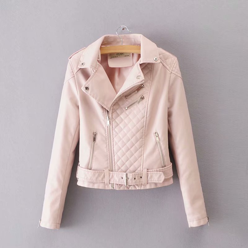 Fashion Women PU Faux Leather Jacket Ladies Chic Short Bomber High Street Slim Coat Vintage Female Zipper s Coats 210515